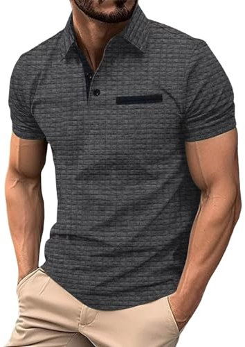 LAOSU Homme Polo Manches Courtes Regular Fit,Polo Motif Homme,Polo Rose Fushia Homme,Polo De Luxe Homme,Tshirt Polo