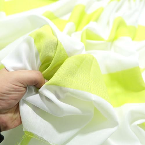 TOLKO leichte Gardinenstoff Meterware 300cm breit | Knitterarm weich | Dekostoff für Gardine Vorhang Sichtschutz Stoffe zum Nähen Meterware (Lind Weiß)