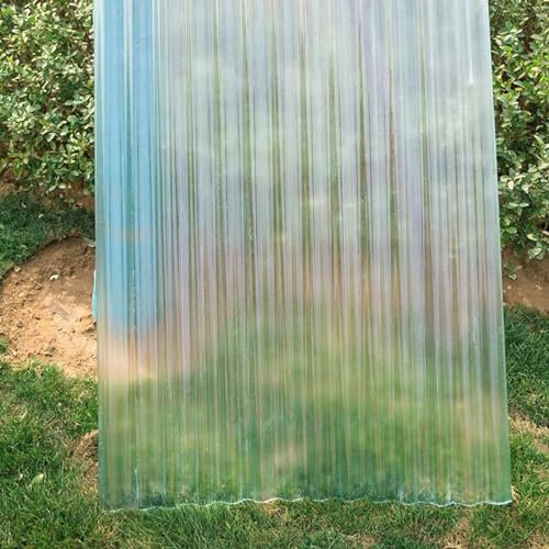 Regensichere Polyester Wellbahn,Wellplatte für Carports,Dachplatten,Transparente Tageslichtplatten,3/4/5/7/10/15 Stück Wandblech Dachblech,Gewächshausplatte,mit Schrauben (0.9x2.2m/35x87in,4 Pcs)