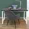 ML-Design Escritorio de Ordenador Portátil 120x60x75 cm en Madera de Roble Negro con Estructura Metálica Estable Mesa de Comedor Trabajo Oficina Pupitre de Estudio Diseño Claro y Minimalista