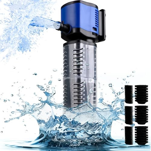 Aquarium Filter for 55-150 Gallons Tank, Internal Fish Tank Filter, Powerful Pump Submersible for Large Fish Tanks, Turtle Tanks, Kois Aeration Deodorization Wave Making Decontamination Filter System