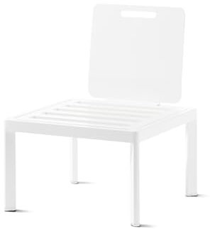 möbelando Gartenstuhl >Lugo< in Weiss, Aluminium - 60x77x60cm (BxHxT)