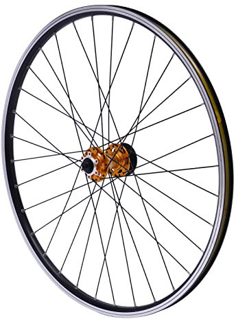 27.5 Zoll Mountainbike Laufradsatz, Felge Scheibenbremse MTB Laufradsatz,Vorder Hinterradsätze Gold Naben,Fahrrad Laufräder