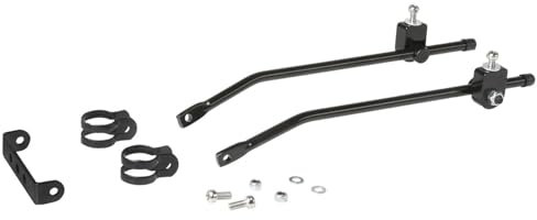 Befestigungs-Set für Gepäckträger, Alu, schwarz, 250 mm lang