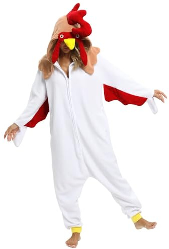 LBJR Tier Onesie Erwachsene Schlafanzug Fasching Karneval Halloween Pyjama
