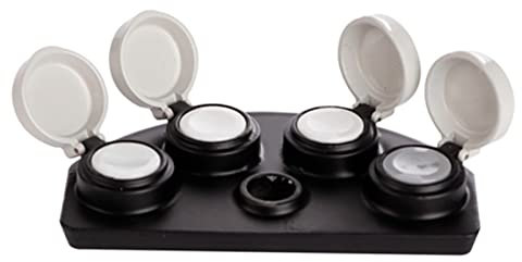 KooingTech Lot de 4 huiliers pour montre - 8,4 x 5,6 x 1,5 cm - Pour ranger l'huile ou la graisse de montre - Accessoires de réparation de montres, blanc