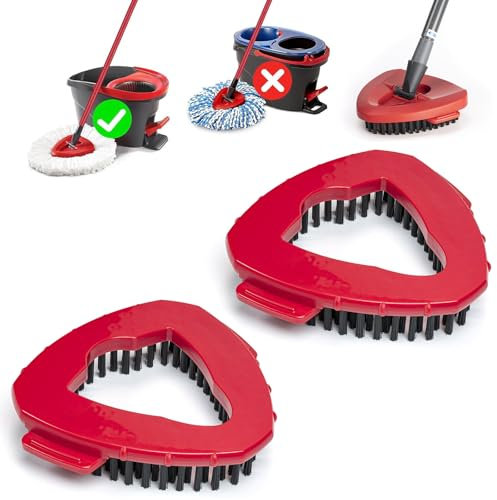Scrub Mop Head,Floor Scrubbing Brush,Spin Mop Head Replacement for Vileda EasyWring 1 Tank System,Spin Mop Scrubber Head for Bathroom Kitchen Wall