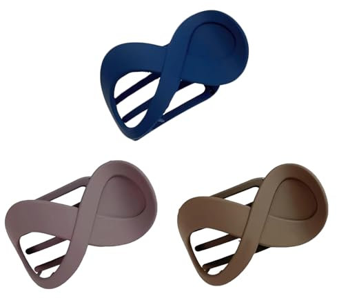 3 Stück Haarspangen,Haarspangen Damen,Haarklammer,Groß Französische Haarspangen,Französische Haarspange,Rutschfest Haarklammern Französisch Hair Clip,für Pferdeschwänze für Frauen und Mädchen