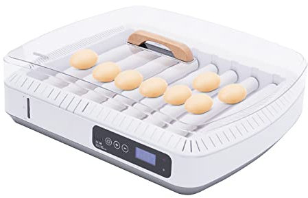 Brutapparate Vollautomatischer Brutapparat für Bruteier zum Ausbrüten Verschiedener Arten von Eiern für Zuchtanlagen Labors Weiß 44.5*36*15.5CM