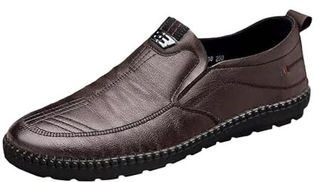 Stivali casual da uomo con cerniera Moda Primavera ed Estate Scarpe sportive da uomo Fondo piatto Maglia leggera traspirante Slip On Confortevole tinta unita Caratteristiche semplici:, Marrone, 40 2/3