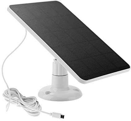 Caméra à batterie rechargeable 10 W Panneau solaire pour caméra de sécurité Wifi avec câble de charge USB