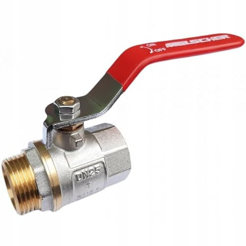 Industrie-Kugelhahn 1 IG/AG – Messing Absperrventil, PN30 (30 Bar), mit PTFE-Dichtung, für Wasserleitungen