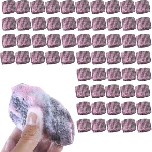 60 Stück Jex Reinigungspads mit Jex Seife Stahlwolle Seifenpads zum Reinigen von Töpfen und Pfannen Vorgeseifte Jex Reinigungspads effektive Metall-Anti-Kratz-Scheuerpads