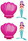 Lot de 2 jouets de piscine flottants amusants en forme de coquille, jouets aquatiques rotatifs pour piscine pour enfants