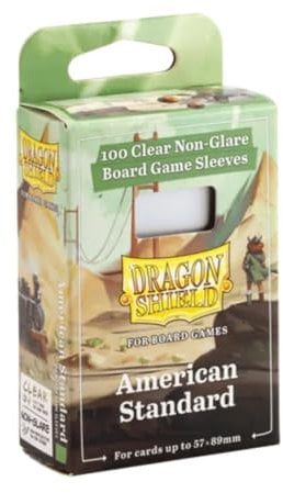 Dragon Shield Board Game Sleeves | Non-Glare Card Sleeves for Tabletop Games | Durable, Smooth Shuffle Feel & Acid-Free, Compatible with Gloomhaven, Wingspan & More | American Standard - 1 Pack