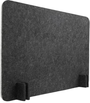 EHJRE Schreibtisch Trennwand, Sichtschutz, Praktisch, Zuverlässig, Filz, Reduziert Lärm für Büro, Heim, Mitarbeiter, Empfangsbereich, Schwarz und Grau, 40cmx50 cm