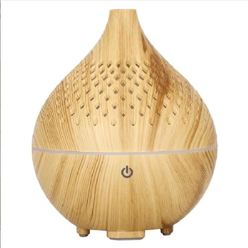 MAISITOO 160ml Aroma Diffuser, Ultra Leise Ultraschall Luftbefeuchter,Ätherische Öle,BPA-Free Aromatherapie Humidifier für Schlafzimmer Yoga Spa,7 Farben LED Lichter (Holzkorn)