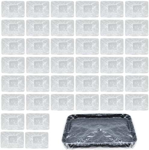 Yominerr Set of 40 Plastic Paint Tray Liners, 18 Inch, for Effortless House Painting and Wall Decor