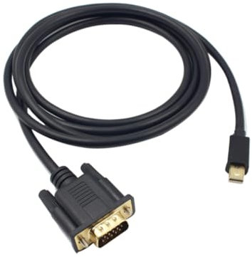 DIYEAH Cable Mini Displayport Vga de Adaptador de Video Dorado Compatible con Pc y Proyectores Resolución hasta No Compatible con Thunderbolt