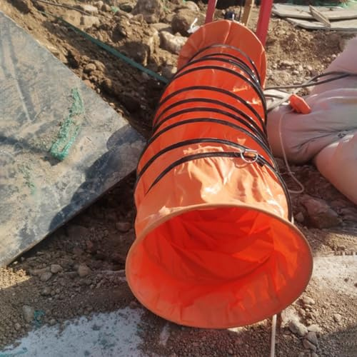Tuyau evacuation Tuyau De Ventilation Orange Pour Ventilateur D'extraction, Robuste, Soufflerie Utilitaire, Sous-sol, Salle De Bain, Usage Domestique(L 9.8ft/3m,ID 24in/600mm)