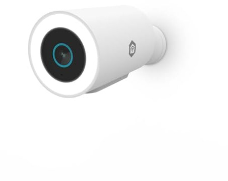 Nedis WIFICO15CWT | Smart WLAN Außenkamera mit Strahler | 3MP Full HD 1296P | Farbnachtsicht | Bewegungsmelder | 2-Wege-Audio | Cloud- & microSD-Speicher | IP65 wetterfest | Weiß