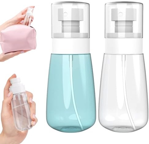 Gcroet Small Spray Bottle 2 oz Leakproof Clear, Fine Mist Travel Spray Bottle, Small Sprayer for Toners, Face & Hair Care..