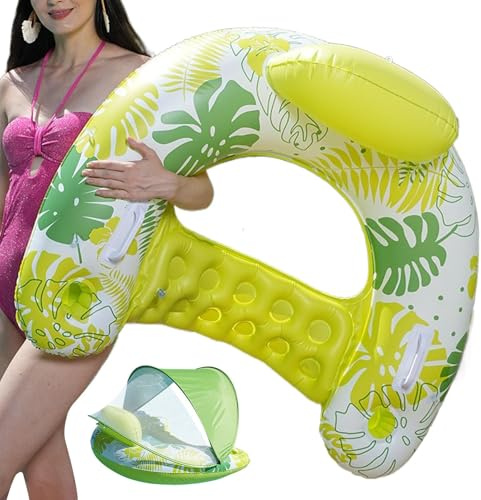 Flottant pour chaise de piscine pour adultes - Flotteur unisexe au design large, fabriqué en matériau durable avec porte-gobelet intégré | Équipement de détente de soutien confortable