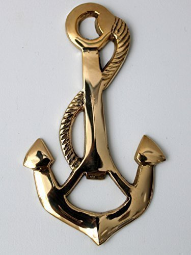 Flaschenöffner Anker Messing poliert 12,5cm maritim dekorativ