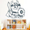 Wandtattoo-Loft Wandaufkleber „Wikinger“ - Wandtattoo / 54 Farben / 4 Größen/lustiger Wandsticker für das Kinderzimmer/hellblau / 20 (Höhe) x 21 (Breite) cm