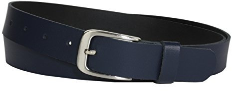 Vascavi Ledergürtel, 3 cm breit, Made in Germany, echt Leder Gürtel für Damen und Herren, kürzbar (115 cm Gesamtlänge 125 cm, Dunkelblau)