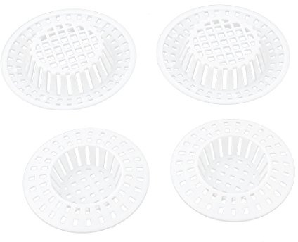 sourcing map 4 Stück Badezimmer Plastik Spüle Sieb Korb Net Haarfänge DE | Abfluss Badewanne
