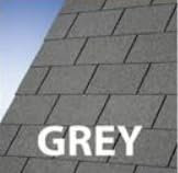 Asphalt Roof Felt Tiles - Shingles for Sheds, Log Cabins & Summerhouses (Grey)