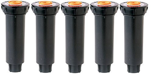 Rainbird 1804 Serie Pop-Up-Sprühkopf mit Seal-A-Matic und Druckminderer ohne Düse, 10,2 cm, 5 Stück