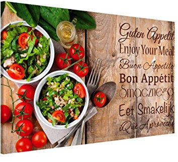 Bilderwelten Magnettafel - Guten Appetit - Memoboard Querformat 2:3, Wandbild Magnettafel Pinnwand Magnetboard Magnetpinnwand Magnetwand Stahl Küche Büro, Größe HxB: 60cm x 90cm
