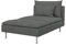 Soferia Überzug Kompatibel Mit SODERHAMN Recamiere Bezug Schonbezug Chaiselongue-Bezug Husse Einfache Reinigung Allergiefrei Wasserabweisend Majestic Velvet Grau