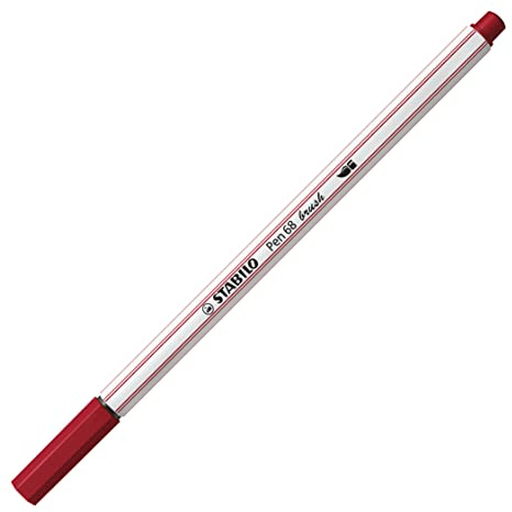 Premium Fibre-Tip Pen with Brush Tip - STABILO Pen 68 brush - Pack of 1 - Purple
