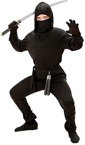 W WIDMANN MILANO Party Fashion - Costume enfant Ninja, guerrier japonais, combattant, costumes de carnaval
