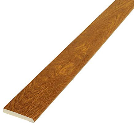 Golden Oak, 45mm x 5m Pencil-Round Architrave uPVC Plastic Window Finishing Trim