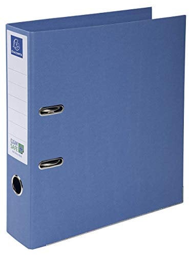 Exacompta 53222E Ordner Clean'Safe, für DIN A4, Rücken 70mm, antimikrobielle Wirkung, 1 Stück, Blau