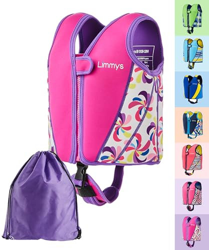 Limmys Premium Schwimmweste für Kinder – Moderne Schwimmhilfe für Jungen, Mädchen und Kleinkinder – Mit praktischer Tragetasche