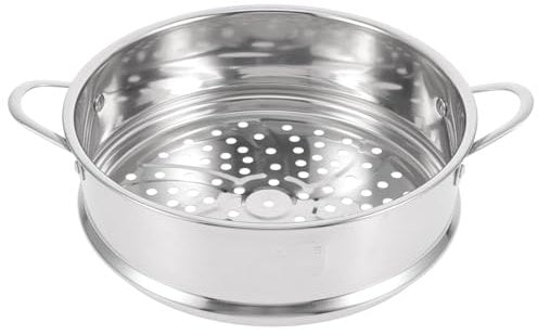 Cabilock 20cm Steamer Insert Pans Stainless Steel Steamer Pot Food Basket Insert with Handle Cookware Food for Dim Sum Dumplings Vegetables Meat and Fish