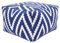 kreatives Wohnen Fußhocker Sitzhocker 55x37x55 cm Pouf Kelim Bodenkissen Peru schwarz Taupe gelb türkis blau - Jeans Blue Sitzwürfel