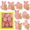Easter Cookie Cutters Set 8 Pieces 3D Plastic Easter Eggs Bunny Stamp Molds Biscuit Cutters for Easter Party Supplies Decorations(Type A)