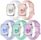 CeMiKa 5pack Cinturino Compatibili con Apple Watch Cinturino 49mm 45mm 44mm 42mm, Cinturino Sportivo Silicone per iWatch Series 8 7 6 5 4 3 2 1 SE, Lia/Verde Chiaro/Bianco/Rosa Sabbia/Lavanda(M/L)