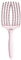 Olivia Garden Fingerbrush Care Iconic - Large - Pastel Pink - Brosse Démêlante en Poils de Sanglier & Nylon pour Cheveux Sains et Brillants
