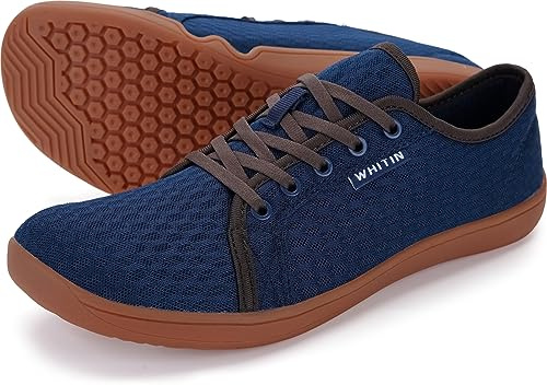 WHITIN Men's Water Shoes Quick Dry Aqua Minimalist Barefoot Sneakers Size 9.5-10 Minimus Beach Swimming River Hiking Trail Kayak Boating Dark Blue 43