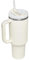YOUEXPERT 40 oz Tumbler mit Griff und Stroh, Edelstahl Tumbler mit Deckel und Stroh für Auto Sport Reise Cup Geschenk für Weihnachten 40oz Isolierte Tumbler (Creme)