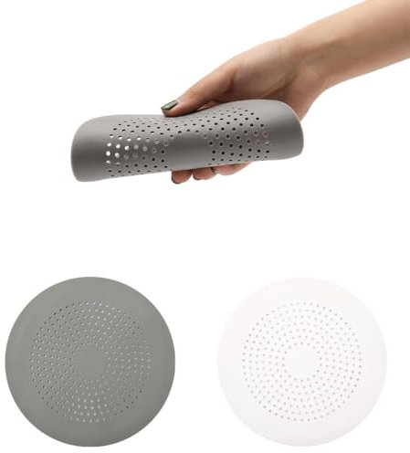2 Pcs Protection de Drain de Silicone, Filtre Evier avec Ventouse, Filtre à Cheveux Baignoire, Filtre Cheveux Douche, Drain Evier Cuisine, Filtre de Vidange, pour Cuisine, Bain, Buanderies