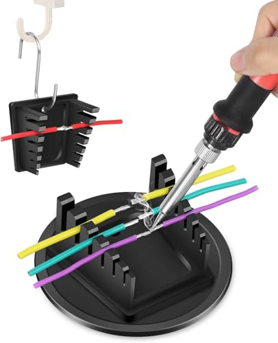 Toolour Kabel Löten Dritte Hand, 6 U-Schlitze (1-3.5mm) & Silikonpad, Magnetische Löthilfe mit Drahtführung für Auto, LED, Elektronik & Audio, Modellierung,Hält auf Metall/Holz/Wand