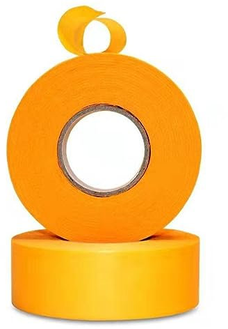 2 x Rollen - Profi Goldband Klebeband 50 m Rolle x 50 mm - Malerband Gold Kreppband - Abdeckband für Maler und Lackierer - Krepp für Innen und Außen - Malerkrepp - Klebeband für Malerarbeiten